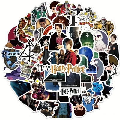 50x HARRY POTTER Sticker Hogwarts Deko Aufkleber Zauberei Labels Stickers Magic