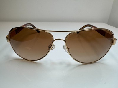 Authentic Tory Burch TY 6010 420/13 Gold/Brown Sunglasses 57-14-135