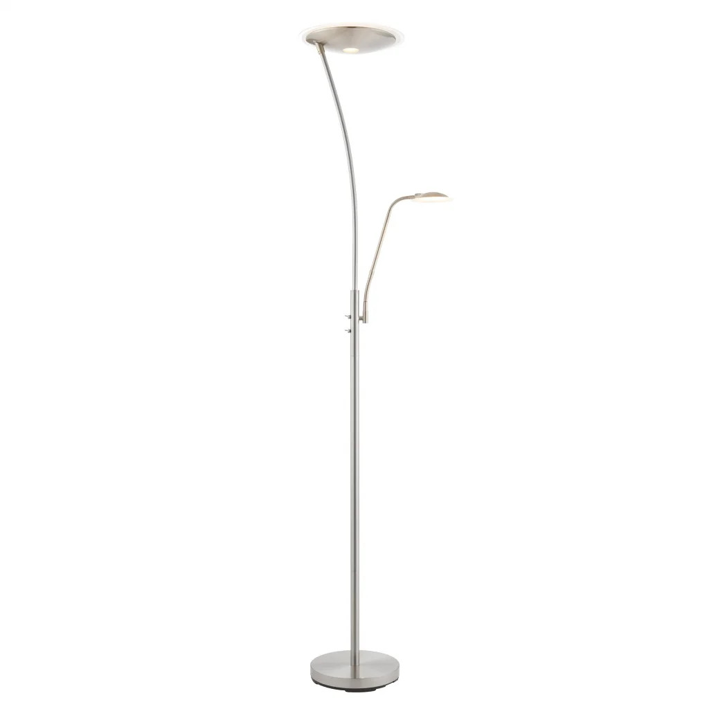 Floor Light Silver Alassio LED Satin Chrome Endon 73081