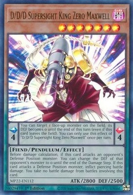 Yugioh - D/D/D Supersight King Zero Maxwell (1st Edition) - MP22-EN112 (P)