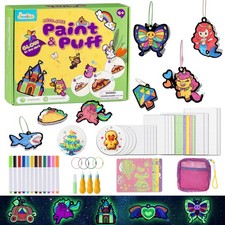 JMMICO 81 PCS 3D Art Paint Puff Set Kids Ages 4-8