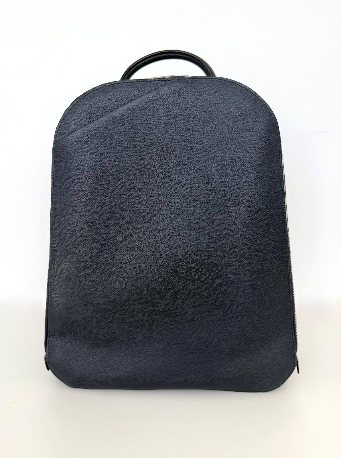 Valextra Italy, Grained Leather Structured Backpa… - image 1