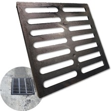 MOSINSBO Outdoor Drain Cover, 16x16 Cast Iron Grate for Catch Basin, B125 Class