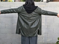 Vtg Yifan Collection Dark Green Faux Leather ...