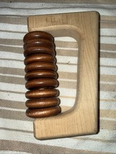Massage Roller Tool Wooden Handcrafted Handheld Massager - 10 Rollers