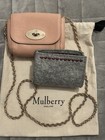 Mulberry Mini Lily bag in Rose Petal Pink Pebbled Leather with bag liner. 