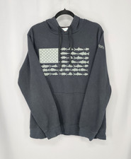 Columbia PFG Sweatshirt Large Mens Black Fish...