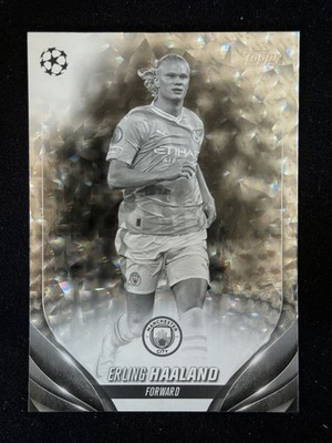2023-24 Topps UEFA UCC Erling Haaland Black and White Icy /150 Manchester City
