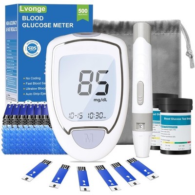 Glucose Monitor Kit, High Accuracy Blood Sugar Testing Kit with 100 Glucometer S