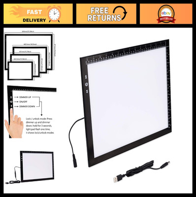USB Dimmerable Light Box Art Pad - 6000 Lux Tracing Table for Drawing, Tattoo, A