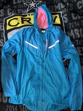 Nike Cyclone Bieganie Wiatrówka Kurtka Męska Medium Niebieska Kaptur Nylon Pełny zamek błyskawiczny