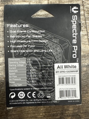 Fractal Design Cooling Fan White Blades Dynamic GP-12 120mm FD-FAN - Picture 2 of 3