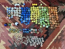 Antique Vintage Mixed Marble Lot 150 Marbles Great Old Collection
