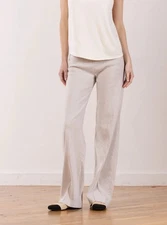 Avenue Montaigne Flavia F1159 Oatmeal Linen Pant Size 8 BNWT 