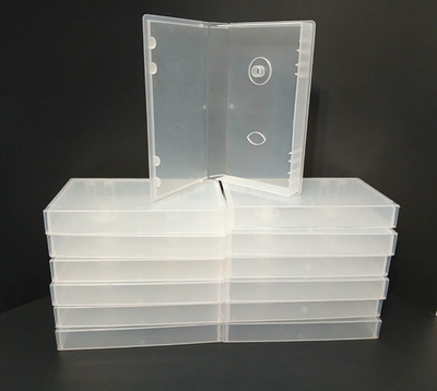 Lot of 13 Clear VHS Tape Storage Cases Empty Full Sleeve With Hubs for Spools!