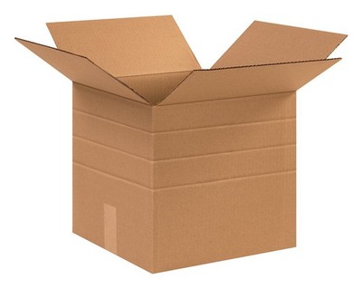 MD121212R Multi-Depth Corrugated Cardboard Box 12 1/2'' L x 12 1/2'' W x 12'' H,...