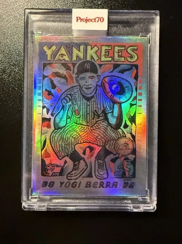 Topps Project 70 Yogi Berra Card 813 by Efdot Rainbow Foil 68/70 LE Yankees