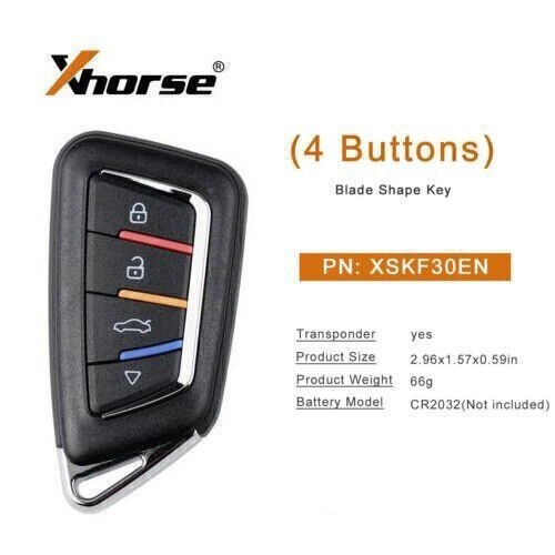 Xhorse XSKF30EN Universal Smart Remote Key 4 Buttons for VVDI Key Tool Max/VVDI2