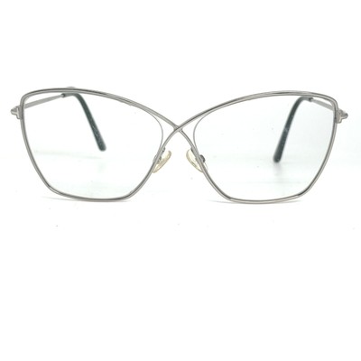 Tom Ford TF5518 014 57 13 140 Women's Cat Eye Eyeglasses Frames Silver 21049