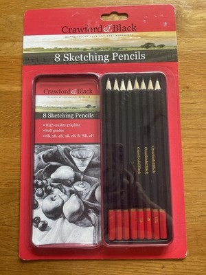 Crawford und schwarz 8 Skizzenbleistift Set in Dose