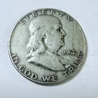 1952 D Franklin Half Dollar, 90% Silver, Circulated Coin Free Shipping #8850