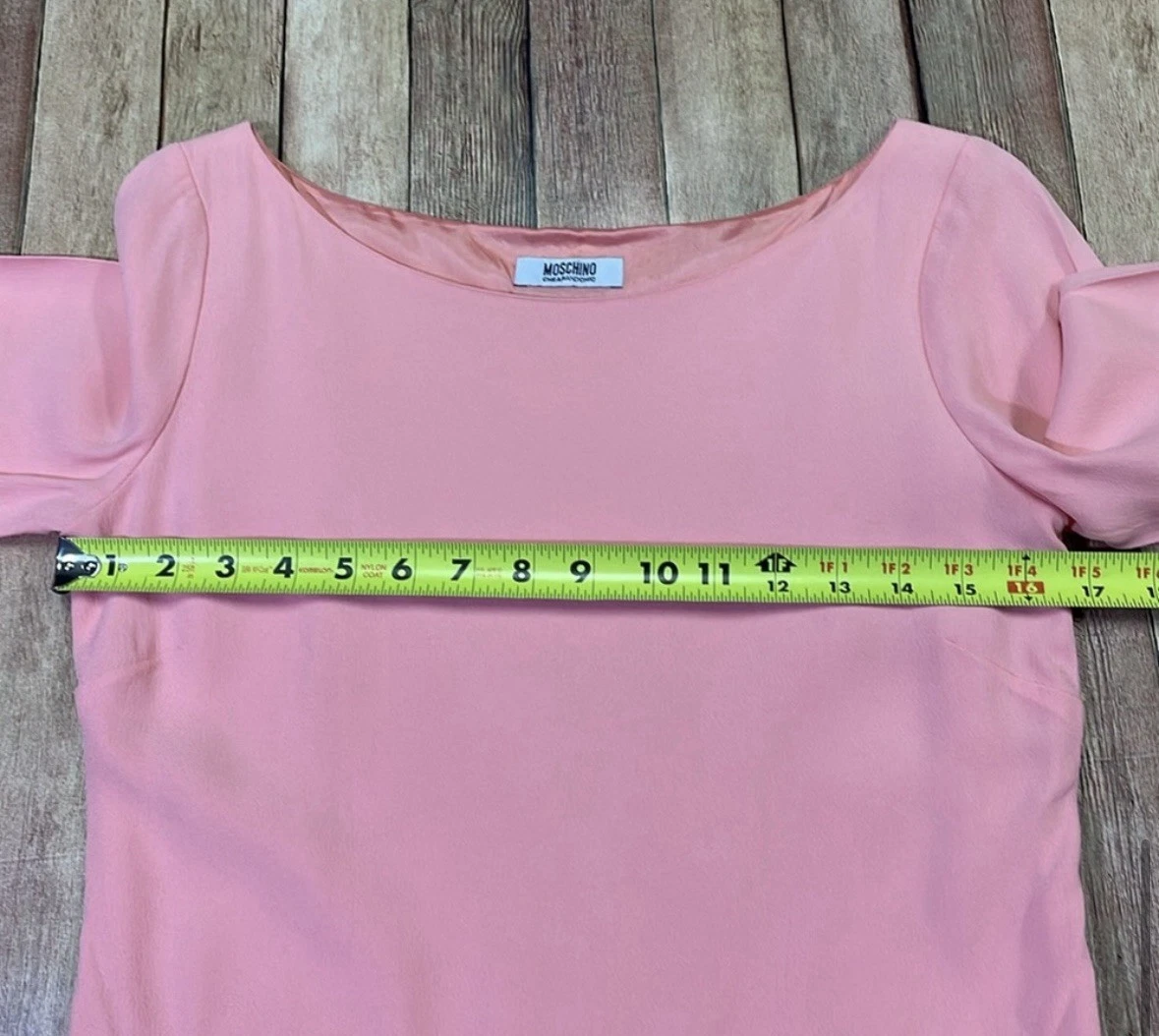 Abito donna Moschino 8 rosa tinta unita economico e chic manica lunga leggero us intime ottimeioni