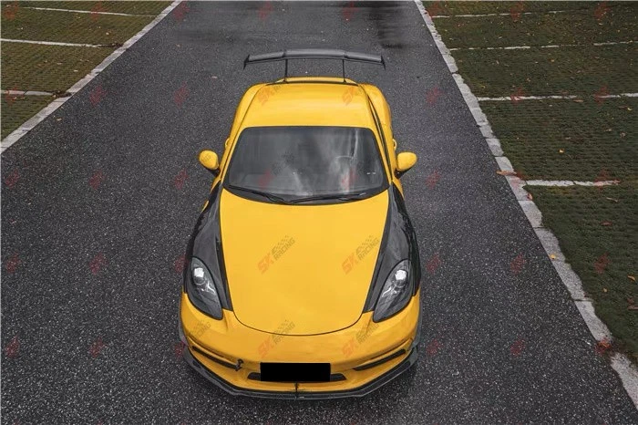 Kit difusor labio delantero trasero de fibra de carbono seco para Porsche 718 982 Boxster Cayman Foto 3 de 4