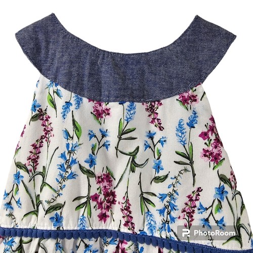Penelope Mack Ltd Sleeveless Tiered Floral Dress for Baby Size 12 Months - Picture 3 of 5