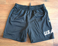 Official US Army Shorts Large Black PT Physical Fitness Uniform Soft Pockets