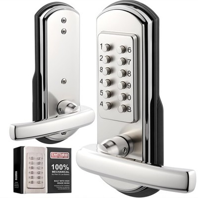 Keypad Door Lock, Keyless Entry Door Lock Mechanical Lock with Keypad, Combin...
