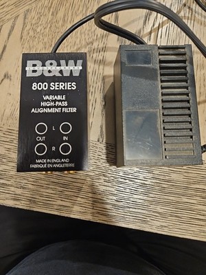 B & W 800 series variable High-pass Alignment Filter Tested Working 