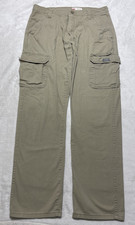 Wrangler Cargo Pants Mens Size 34x34 Fits 34x32 Relaxed Beige Pocket Logo