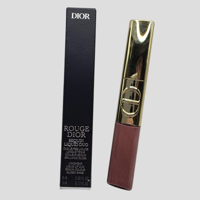 DIOR Rouge Forever Liquid Sequin Duo Lipstick ~ 420 Pink Star ~Limited Edition 
