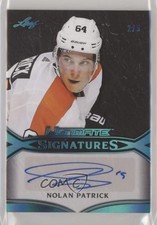 2017-18 Leaf Ultimate Signatures Blue Spectrum Foil 2/5 Nolan Patrick Auto 1io