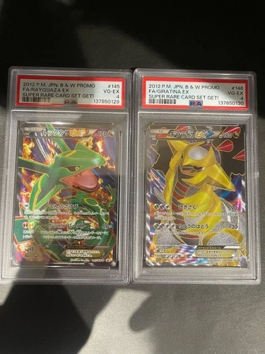 PSA 4 Rayquaza 145/BW-P Giratina146/BW-P Get Campaign Promo Pokemon Japanese