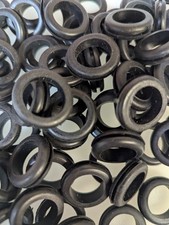 Black 20mm OPEN SUPER GROMMET Wiring Rubber Grommets Electrical Electrician X 2
