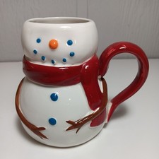 Starbucks Snowman Coffee Cup Mug 2006 Collectible 12 oz Glass