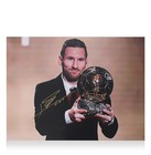 Lionel Messi Foto 2019 Ballon d'Or Gewinner signiert COA