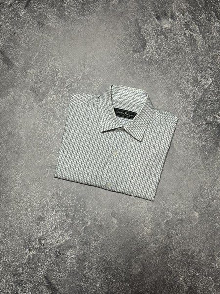 Men Salvatore Ferragamo Shirt White Cotton 38 / M