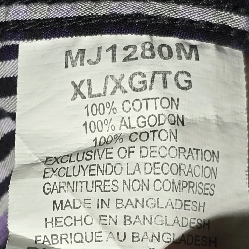 Wrangler 20X Men's XL Long Sleeve Western Pearl Snap Striped Shirt - Image 4 of 4