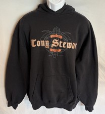 Tony Stewart NASCAR Joe Gibbs Racing Black Hoodie Sweatshirt Men’s XL Y2K VTG