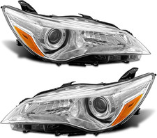 2015-2017 Camry Headlights Assembly Headlamp Left and Right Chrome Housing Pair
