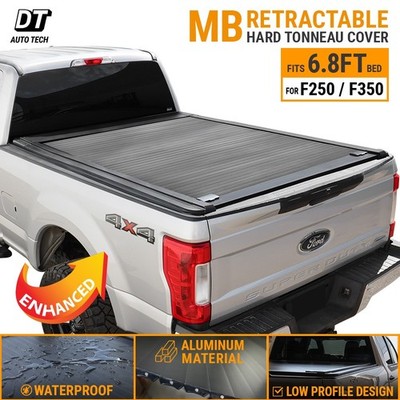 SYNETICUSA 6.8ft MB Retractable Hard Tonneau Cover 2008-2026 F250 F350 Enhanced