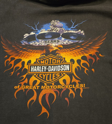 VTG 2002 Harley Davidson 100 Years Hollywood Harley Graphic Mens Sz XL Tee USA