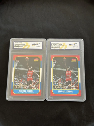 2 Michael Jordan 1996 - 97 Fleer WCG 10 Gem Mint Decade Of Excellence RC Bulls
