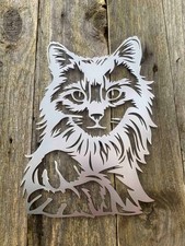 MAINE COON CAT WALL ART GARDEN ORNAMENT INDOOR OUTDOOR RUSTING MILD STEEL GIFT 2