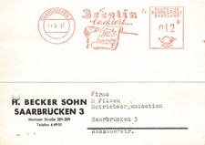 806180) Saarland FST Kt. Becolin Lacke Saarbr&uuml;cken 1957