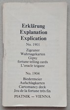 Zigeuner-Wahrsagekarten & Biedermeier-Aufschlagkarten Erklärung Heft, Piatnik