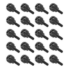 MECCANIXITY 20 Pcs M3x8mm PC Computer Case Thumbscrews, Carbon M3x8mm, Black
