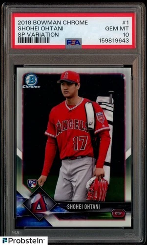 2018 Bowman Chrome SP Variation #1 Shohei Ohtani Carrying Bag RC Rookie PSA 10